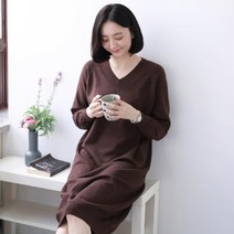 [웬디즈갤러리]츄러스 브이넥 울 니트 원피스 HOP101