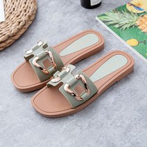 여성용 메탈 장식 슬리퍼 하늘비즈 C11 O666P867