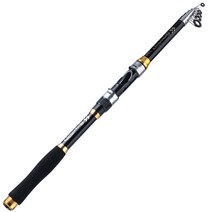 Sougayilang 낚싯대 1.8m - 3.6m 텔레스코픽 바다 보트 낚싯대 초경량 스피닝로드 낚시 태클 Pesca, Black