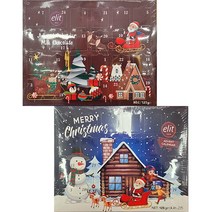 elit 엘리트 크리스마스 어드벤트 캘린더 초콜릿 (레드 블루 / 2종 택1) 125g / 터키