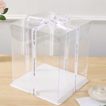 선물 투명 상자 박스 포장 케이스 고급리본 제공, 30*30*34_2개