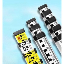 타워 눈금자 막대자 알루미늄 5m 7m 건설현장 고도 건물 측정 도구 레벨 측량, 02 두꺼운 고화질 타워 피트 3m(버클)