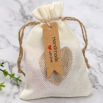 크라프트 리본 핸드메이드라벨 종이텍 100p, 유레카 본상품선택