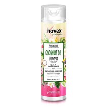 NOVEX 코코넛 오일 샴푸 건강기능 실키니스 강렬한 곱슬머리 컨트롤 모발 섬유에불어넣습니다 27.4 ml (10.1 온스)병 화이트