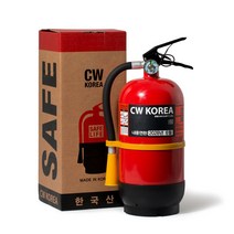 ABC분말소화기 3.3kg 가정용 업소용, SET 1_CWK33+받침대 레드