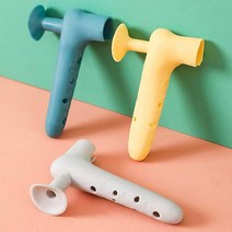 PKFARM 2P+2P 실리콘 벽 파손방지 문 손잡이 커버 방문 현관 문고리 정전기 방지 커버, 블루+옐로우