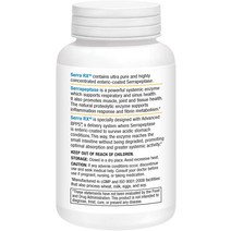 Serra-RX 40 000 SPU 세라펩타제 - 장 코팅 단백질 분해 전신 효소 GMO 프리 글루텐 프리 비건 식물성, 한개옵션0