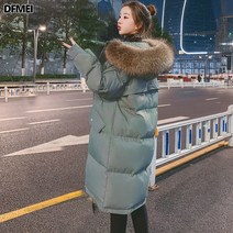 DFMEI 패딩 여 겨울 롱기장 도톰한 패딩 점퍼 빅사이즈 루즈핏 패딩