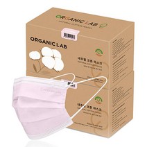 오가닉랩 내추럴 코튼 마스크 대형, 30매입, 2개, 핑크
