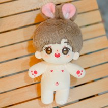 목화 솜 인형 20cm 토끼 돼지 귀 아이돌인형 몸체 몸통 뚱뚱 솜깅이 솜뭉치 인형옷, Zanzan