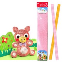 2000 띠골판지 롱 골지감기 공예용 DIY 07분홍
