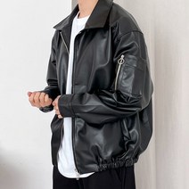 노마진컴퍼니 3컬러 빅사이즈 여자 남자 ma1 항공 레더점퍼 인조가죽자켓 (M-2XL)