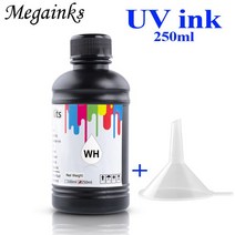 250 소프트 UV 잉크 엡손 T50 1390 1400 1410 1430 1500W L800 L850 L1400 L1800 R270 R280 R290 R300 R330 평판 프린터, [04] 250ML Cyan
