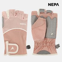 [네파] _NC송파점 여성 손바닥에 샤무드 패치 및 논슬립 실리콘 프린트를 적용하여 내구성 및 그립감 강화한 CLARA 클라라 W고밀도스트레치 반장갑 7J48111 SP, 핑크(H24)