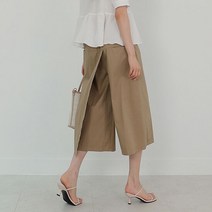 어반프랑 여성용 먼시 여성 랩 와이드 밴딩 롱 치마바지