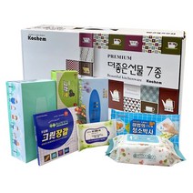 좋은선물 7종세트 청소박사중형 30매+키친타올 40매+비닐48매+위생장갑20매+물티슈100매+물티슈20매+미용티슈80매)7종세트/돌답례품/사은품/집들이선물, 1세트