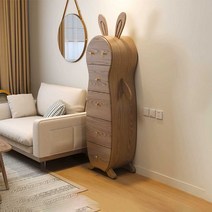 틈새원목수납장 토끼서랍장 원목 서랍장 예쁜수납장, (토끼해 한정판)호두색x완제품 배송