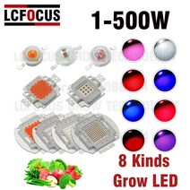 식물등 식물성장조명 식물재배기 식물조명 LED 수경 전체 스펙트럼 1W 3W 5W 20W 실내 식물 성장을 위한 LE, 06 30 Watt x 1 Piece, 05 Royal Blue 440nm