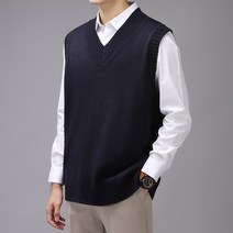 더맨쉽 데일리 옆트임 솔리드 오버핏 니트 베스트 DLTWT23017
