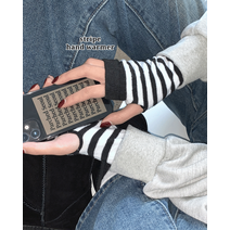 사샤 스트라이프 롱 핸드 워머