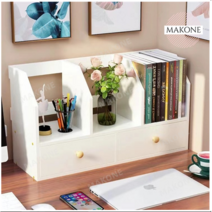 원목 미니 책상 책꽂이 수납함 7컬러 인테리어, 회색+화이트서랍