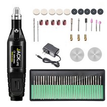 미니 드릴 전기 조각 펜 가변 속도 로타리 도구 키트 연삭 연마를위한, 03 black-58pcs_01 미국