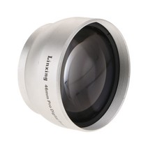 YSSHOP DSLR 카메라 용 렌즈 캡이있는 46mm HD 디지털 정밀 텔레 컨버터 2X AF, 설명, 실버, 설명