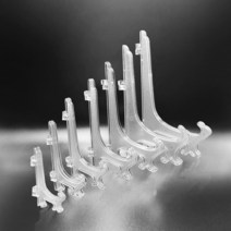 다용도 고급 플라스틱 접이식 스탠드 거치대 삼각대 접시 이젤 휴대폰 핸드폰 거치대 진열대 렉 받침대 3인치, 4인치