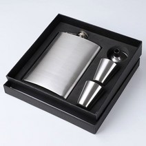 젠틀락 스텐 힙플라스크 2인 200ml 위스키병 술잔, 없음, 1개