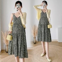 임부복 여름옷 니트 카디건 나시 플라워 이너웨어원피스 투피스