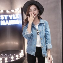 여성 빈티지 데님 청 자켓