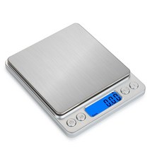 Fowod 디지털 정밀 저울 스테인리스 가정용 주방저울 방수형 계량전자저울 고정밀도 저울, 500g/0.01g