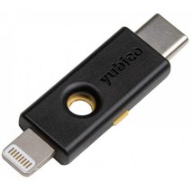 Yubico Yubikey 5Ci - 2단계 인증 Android/PC/iPhone 보안 키 조명용 이중 커넥터/USB-C - FIDO 인증 USB 암호 키 암호 이상, 단일옵션