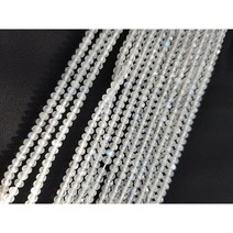 A문스톤 한줄 6월탄생석 론델컷팅 팔찌만들기 원석재료