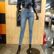 잠뱅이 2022신상 여자 얇고 가벼운 연청 스키니 스판 청바지JM1DSN957