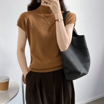 반팔 반목폴라 캡소매 민소매 니트 첫출근복장 6color