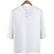 빅사이즈 2XL 3XL 면티 슬라브 7부 헨리넥 티셔츠 NR580T