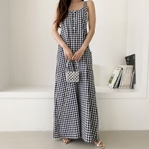 치코엘라 ㅡ 누쥬흐패턴 와이드핏 점프수트