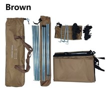 루프탑텐트 오토 차량용 텐트 하드탑 캠핑용 루프탑 코팅 옥스포드 자동차 사이드 천막 옥상 텐트 방수 야외 캠핑 사이드 텐트 캐노피, 갈색, 300x200cm