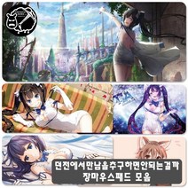 YN 던만추 장패드 마우스패드 모음 게이밍 애니 굿즈 주문제작 소품 장식 캐릭터 두꺼운 던전에서 만남을 추구하면 안되는걸까 헤스티아 벨 아이즈, 사이즈 800x300mm 두께 3mm, 옵션 X34번 던만추 장마우스패드