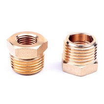 국산 신주 붓싱 PT 양 연결 1/4 3/8 1/2 배관 변환 황동 부속 니플 동 기계 단니플 소켓트 볼밸브 암나사 숫나사 연결 파이프 단닛불 단닛뿔 호스니플 호스닛뿔 수도 부싱, 신주 붓싱 PT 1_2 x 1_4