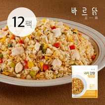 바르닭 닭가슴살 곤약볶음밥 귀리&간장계란밥, 250g, 12팩