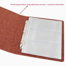 10pcs pvc 돈 지폐 지폐 앨범 페이지 컬렉션 홀더 슬리브 3 슬롯 느슨한 잎 시트 휴대용 보호 앨범