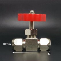 6mm 8mm 10mm 구멍 직경 오렌지 플라스틱 손잡이 금속 고압 내구성 튜브 니들 유형 글로브 밸브 볼, 01 6mm