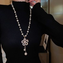 짧은 패션 목걸이 롱 레이어드 스웨터 여자 여성 쥬얼리 김선아 최윤영 이효리 나혼자산다 진주 오마이걸 비즈 체인 엄정화