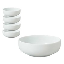 무인양품 MUJI 백자 얕은 사발 소 5p, 화이트, 5개