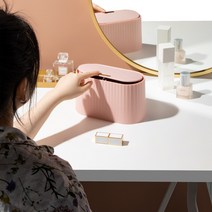 초초템 원터치 미니 휴지통 2L 인테리어 주방 화장대 자동 욕실 화장실 쓰레기통, 그린
