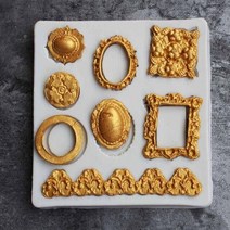 실리콘몰드제작 밀랍 토끼 트리 곰돌이 크리스마스 Aouke 금형 3D 실리콘 빈티지 프레임 레이스 트림 모델, 02 K021