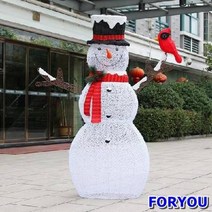 ForU599 화이트 레이스 대형 눈사람 크리스마스장식 눈사람장식 크리스마스 트리장식