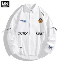 흰색긴팔셔츠 트렌드 진철원 같은스타일 남자 친구 무드 소매 와이셔츠 순면 코튼 보이핏 볼륨 남성의류 3875546619